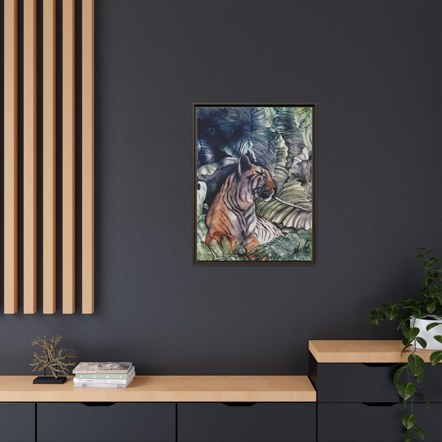 Watchful Warrior Framed Canvas Print