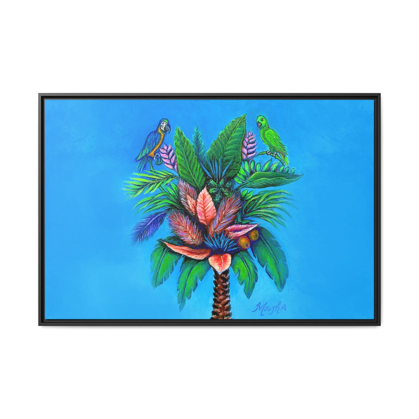 Palm Tree of Life Framed Canvas Print