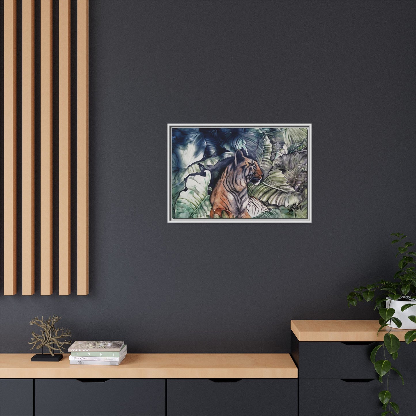 Watchful Warrior Framed Canvas Print
