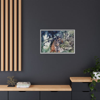 Watchful Warrior Framed Canvas Print