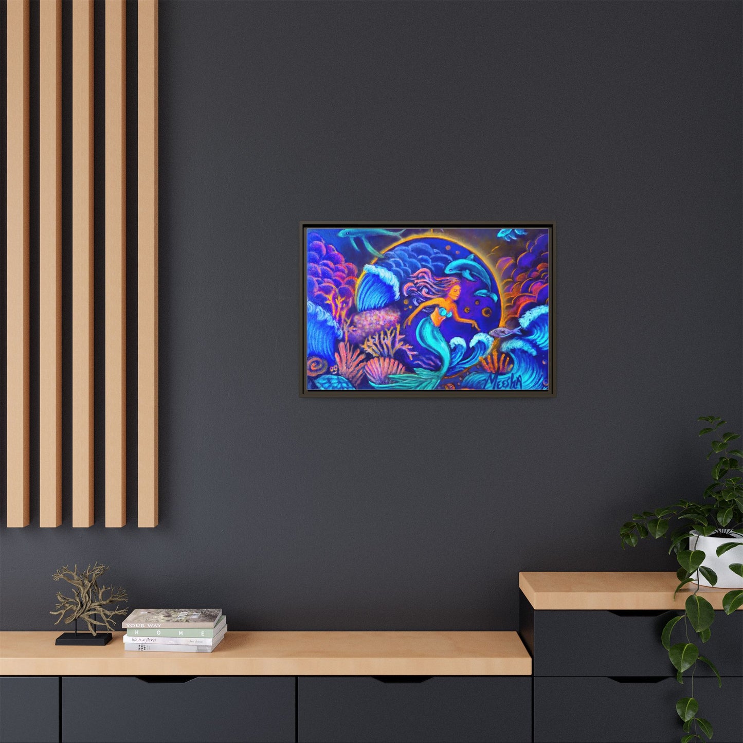 Celestrial Extraterrestrial Framed Canvas Print