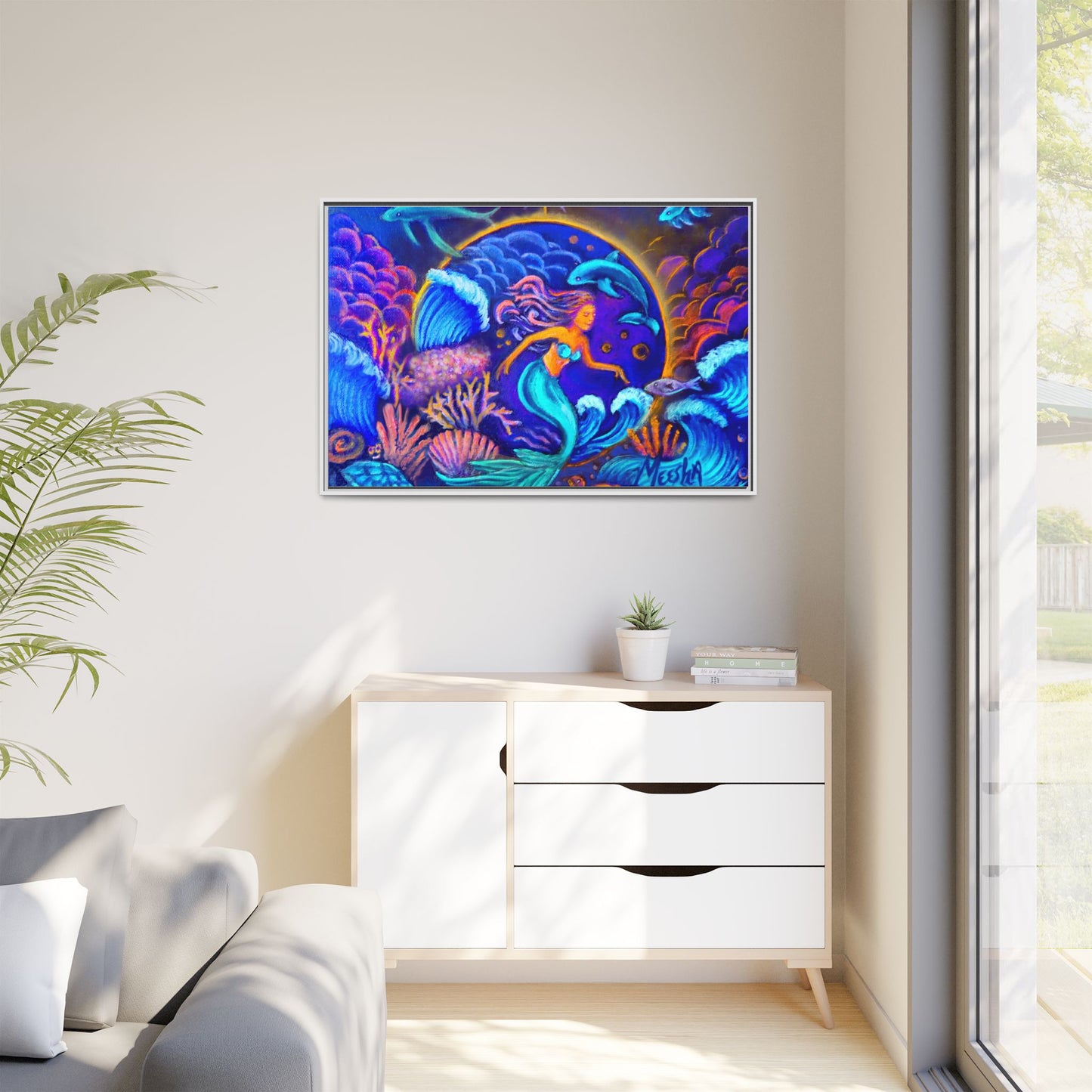 Celestrial Extraterrestrial Framed Canvas Print