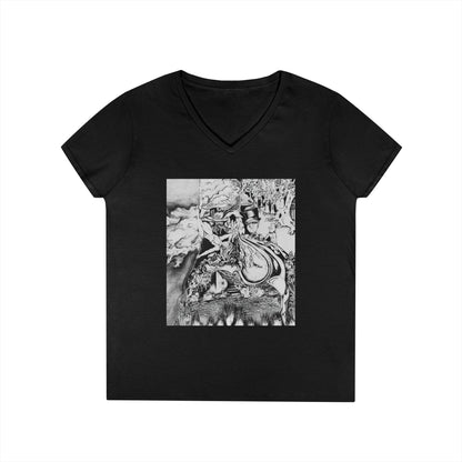 Alice In Wonderland Ladies' V-Neck T-Shirt
