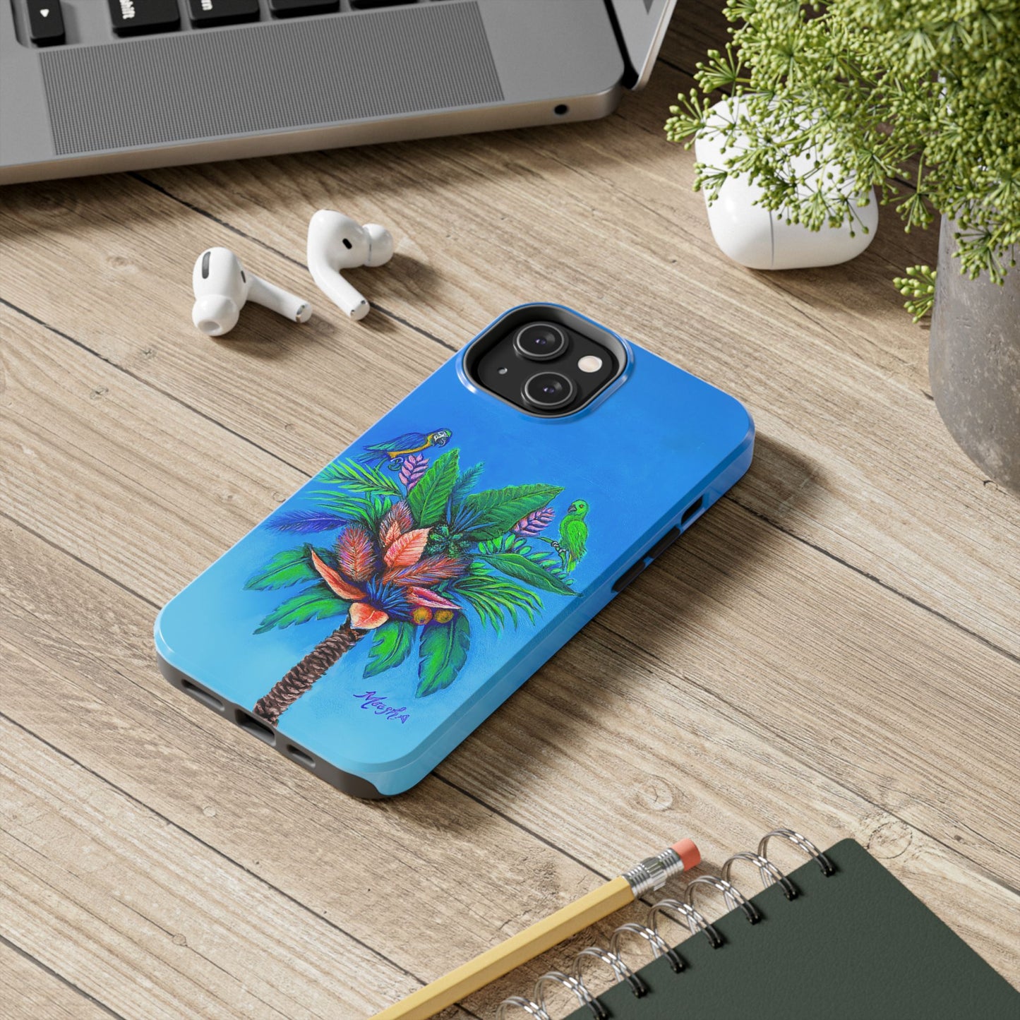 PalmTree of Life Tough Phone Case for Nature Lovers and Parrot heads