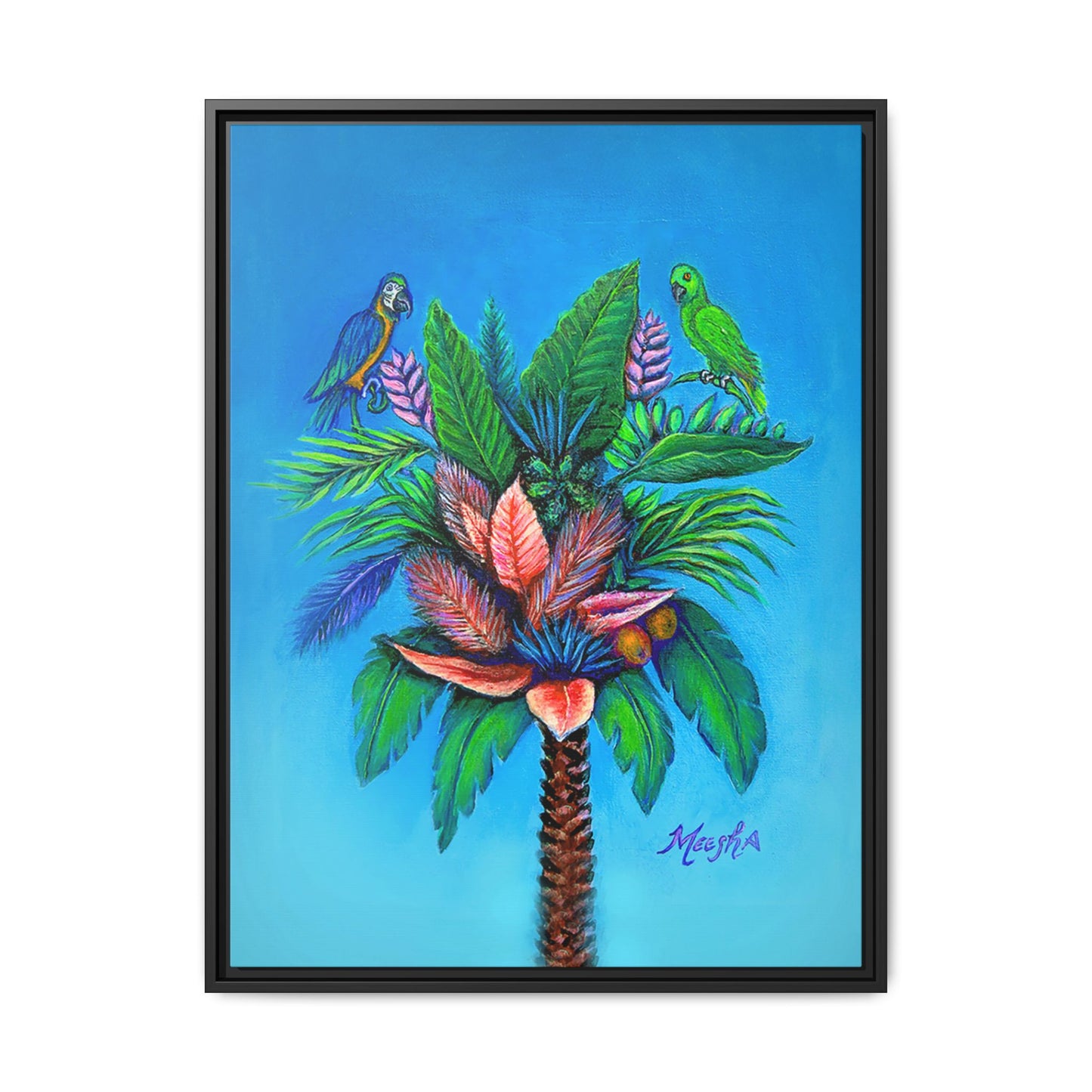 Palm Tree of Life Framed Canvas Print