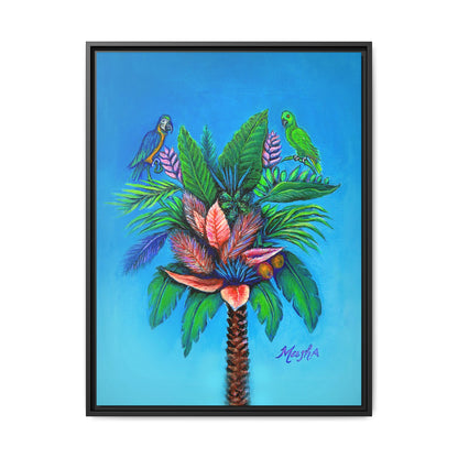 Palm Tree of Life Framed Canvas Print