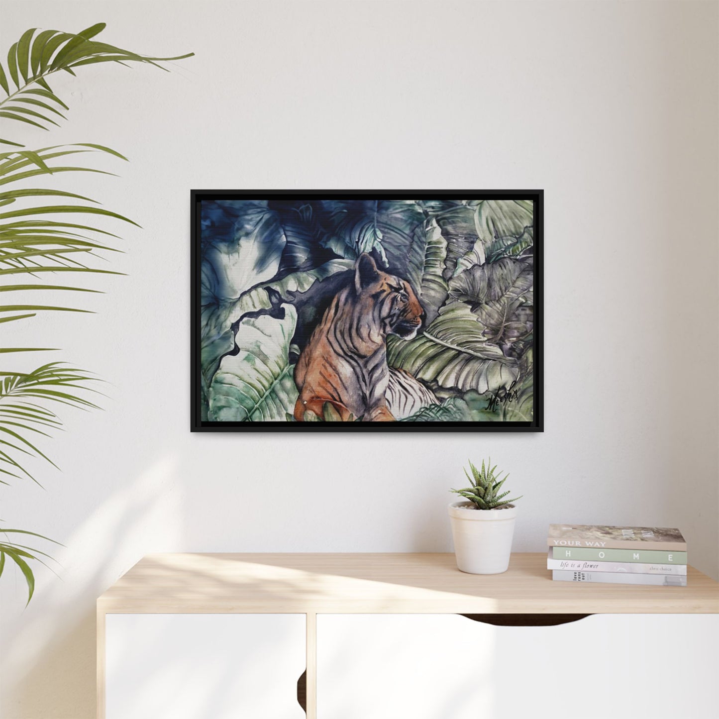 Watchful Warrior Framed Canvas Print