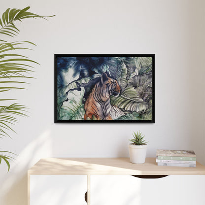 Watchful Warrior Framed Canvas Print