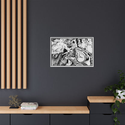 Alice In Blunderland Framed Canvas Print