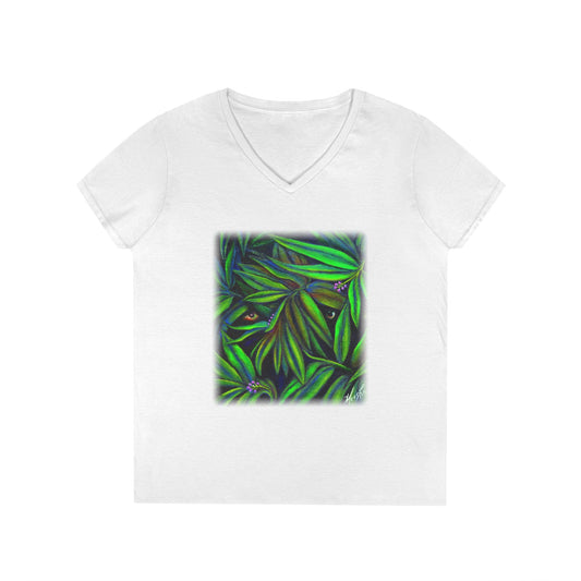 Jeepers Peepers Ladies' V-Neck T-Shirt