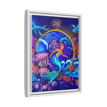 Celestrial Extraterrestrial Framed Canvas Print