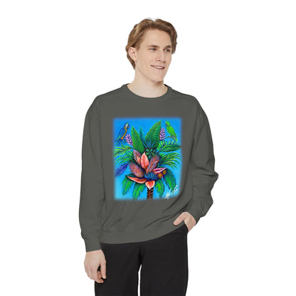 Palm Tree of Life Unisex Garment-Dyed Sweatshirt