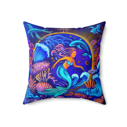 Celestrial Extraterrestrial Spun Polyester Square Pillow
