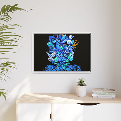 Out of The Blue Framed Canvas Print