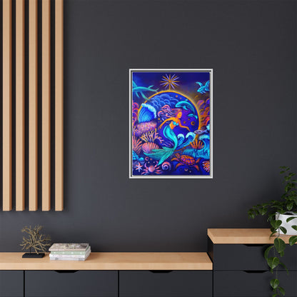 Celestrial Extraterrestrial Framed Canvas Print