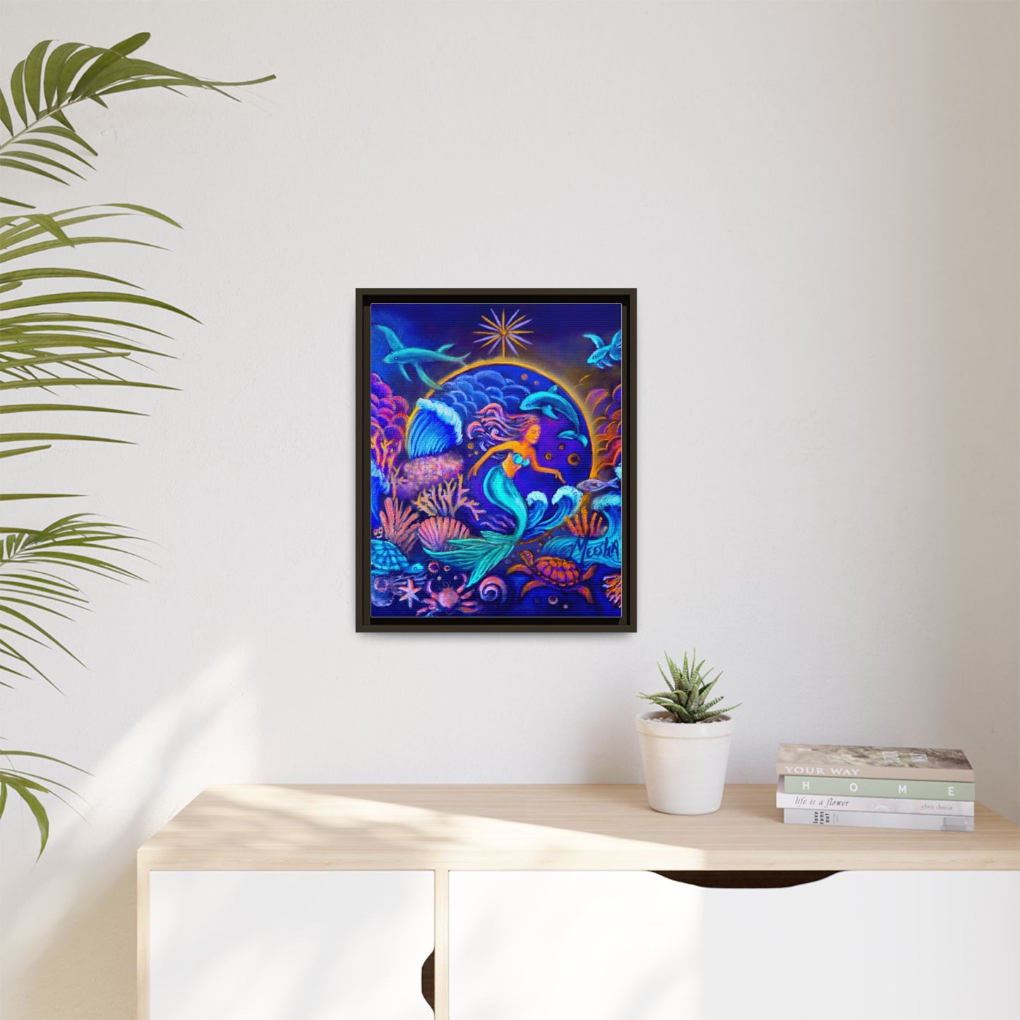 Celestrial Extraterrestrial Framed Canvas Print