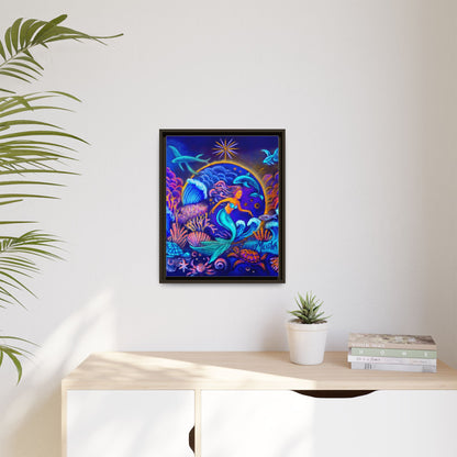 Celestrial Extraterrestrial Framed Canvas Print