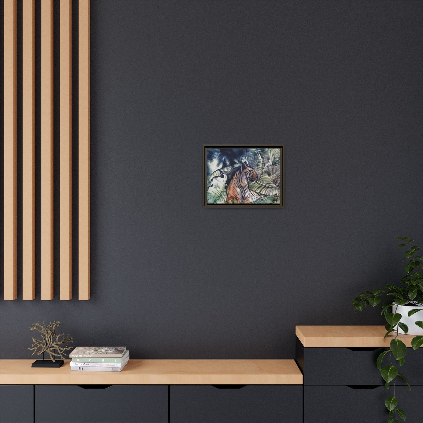 Watchful Warrior Framed Canvas Print