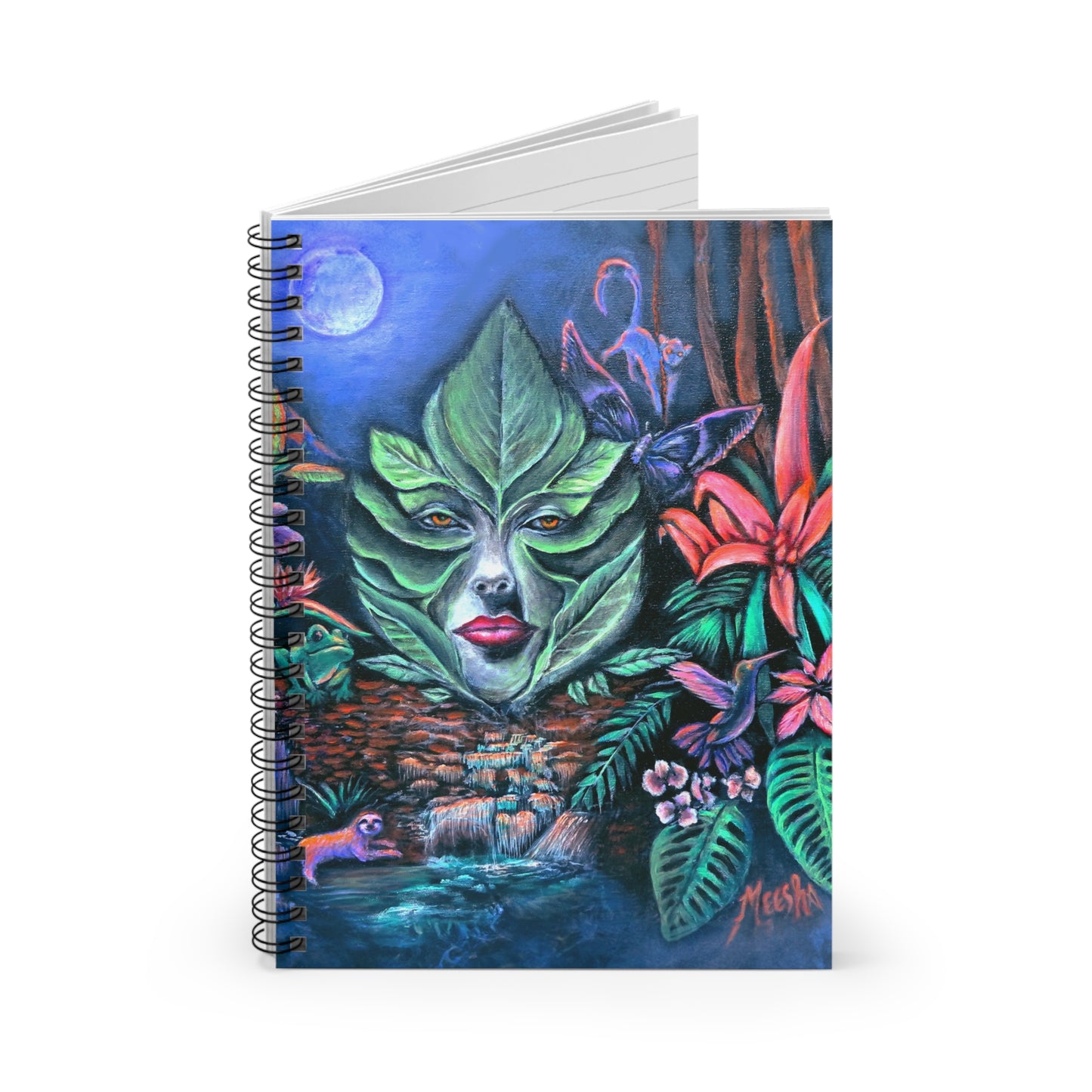 Moonlight Mischief Spiral Notebook - Ruled Line