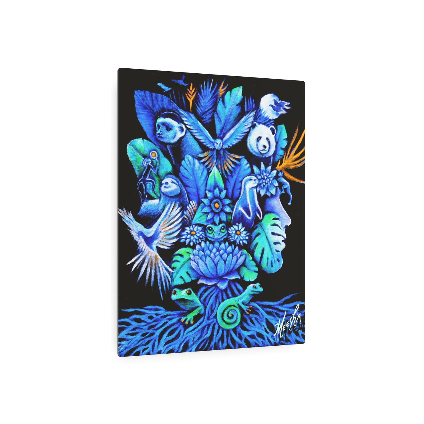 Out of the blue Metal Art Sign