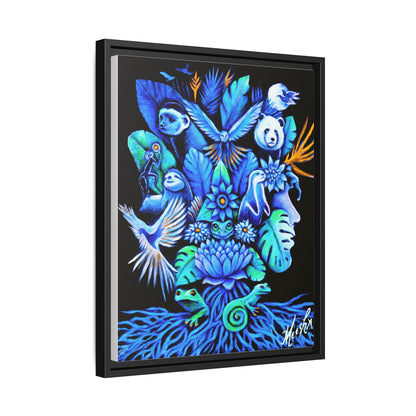 Out of The Blue Framed Canvas Print