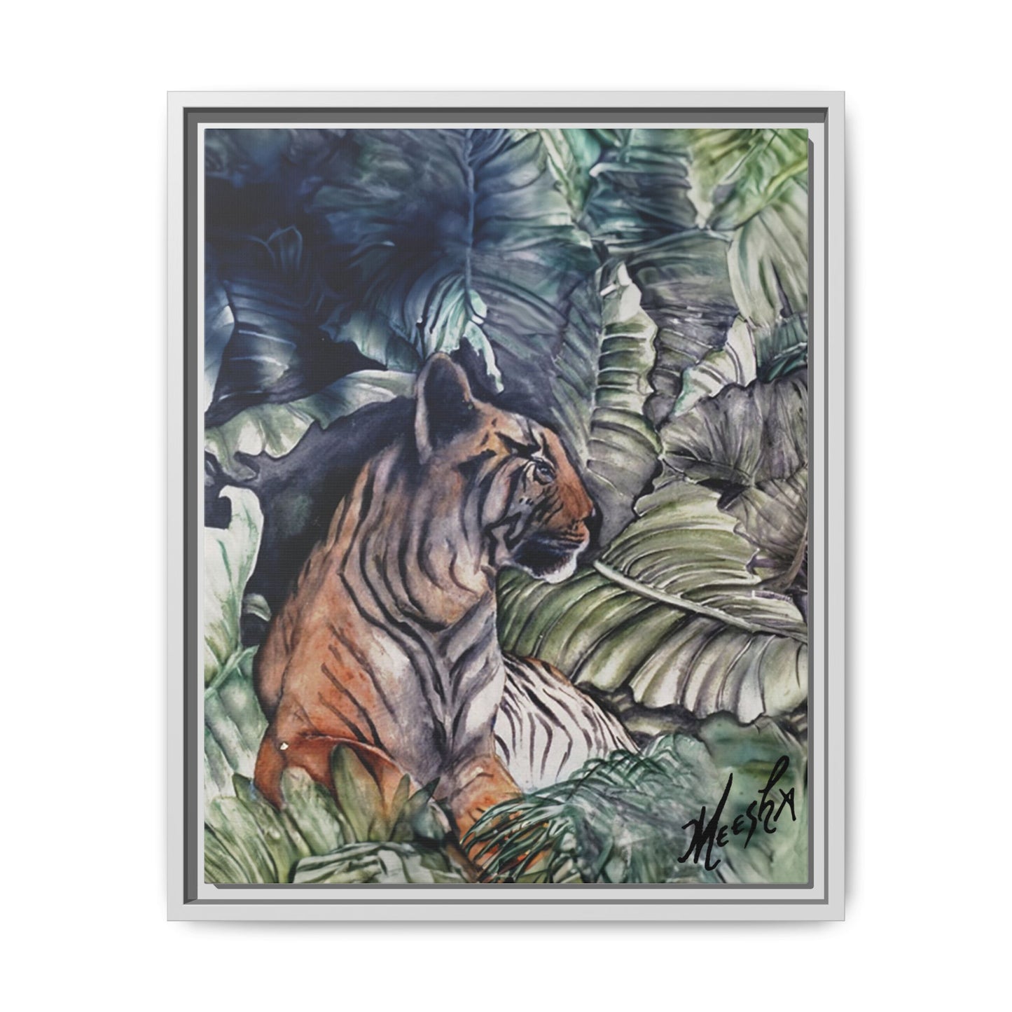 Watchful Warrior Framed Canvas Print