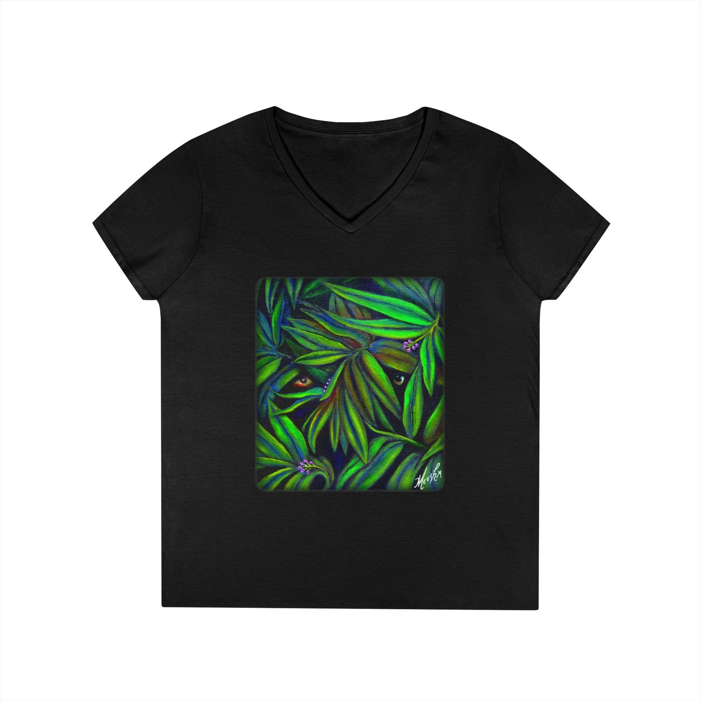 Jeepers Peepers Ladies' V-Neck T-Shirt