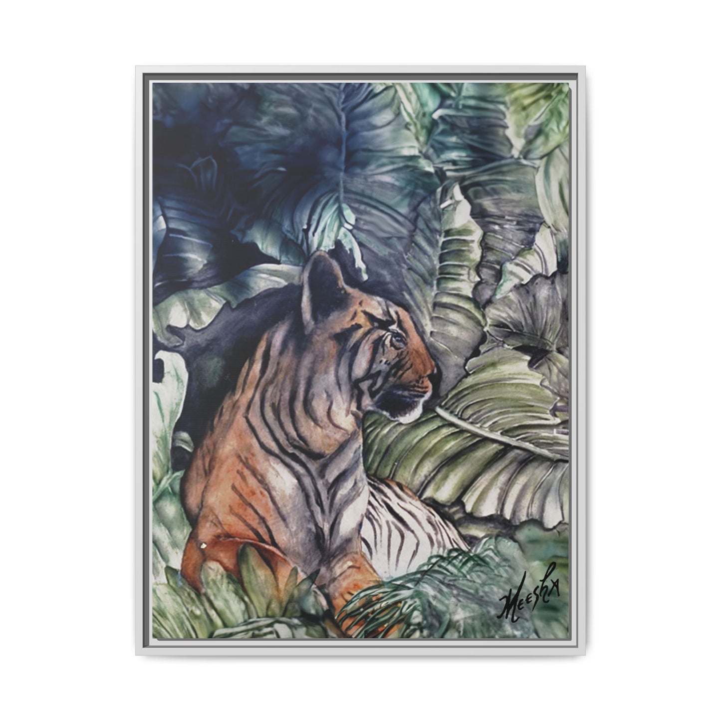 Watchful Warrior Framed Canvas Print