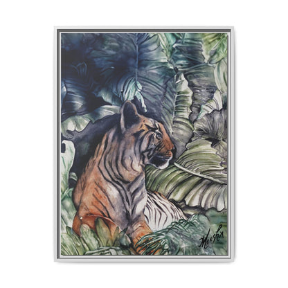 Watchful Warrior Framed Canvas Print