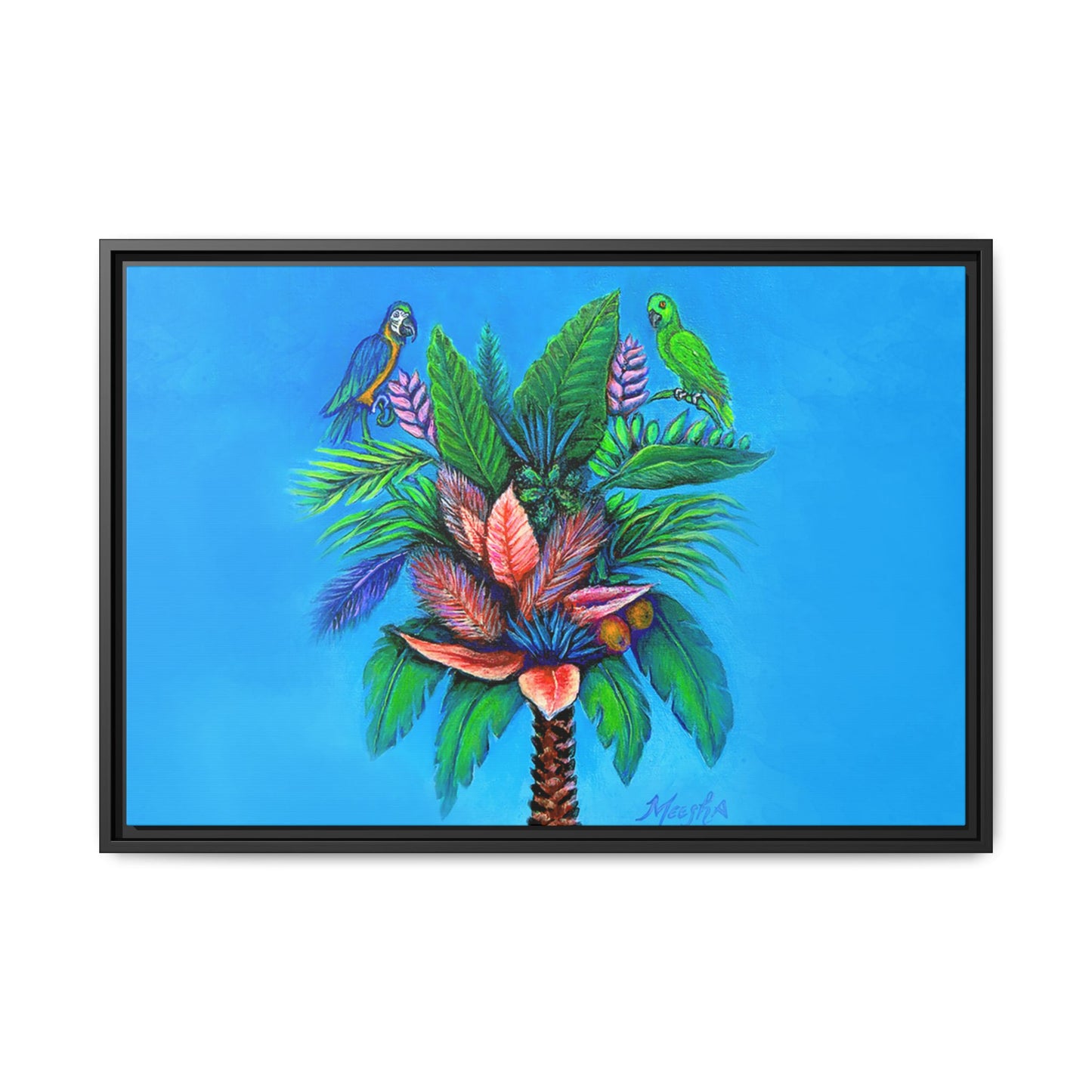 Palm Tree of Life Framed Canvas Print