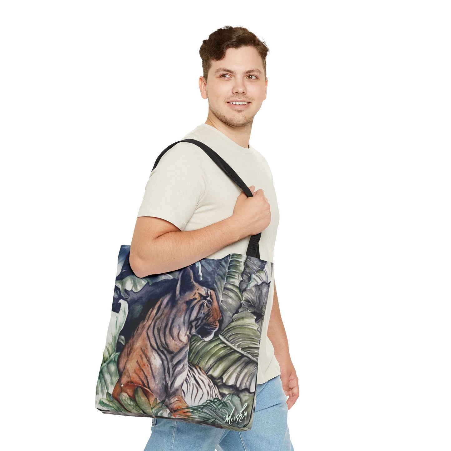 Watchful Warrior Tiger Tote Bag