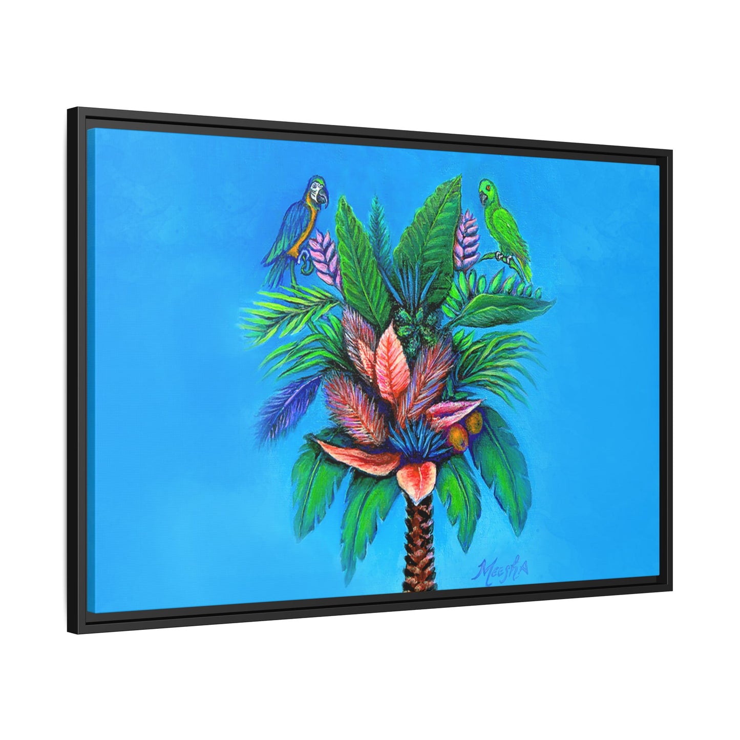 Palm Tree of Life Framed Canvas Print