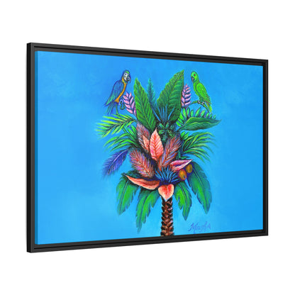 Palm Tree of Life Framed Canvas Print
