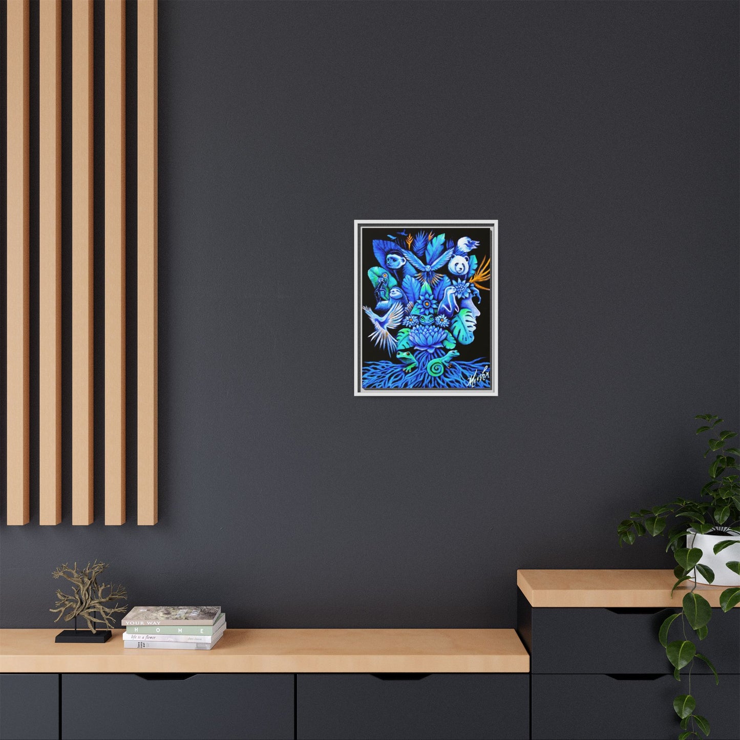 Out of The Blue Framed Canvas Print