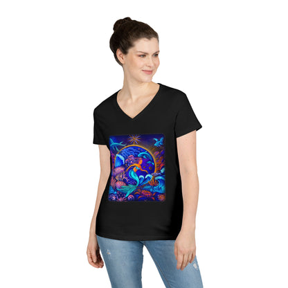Celestrial Extraterrestrial Ladies' V-Neck T-Shirt
