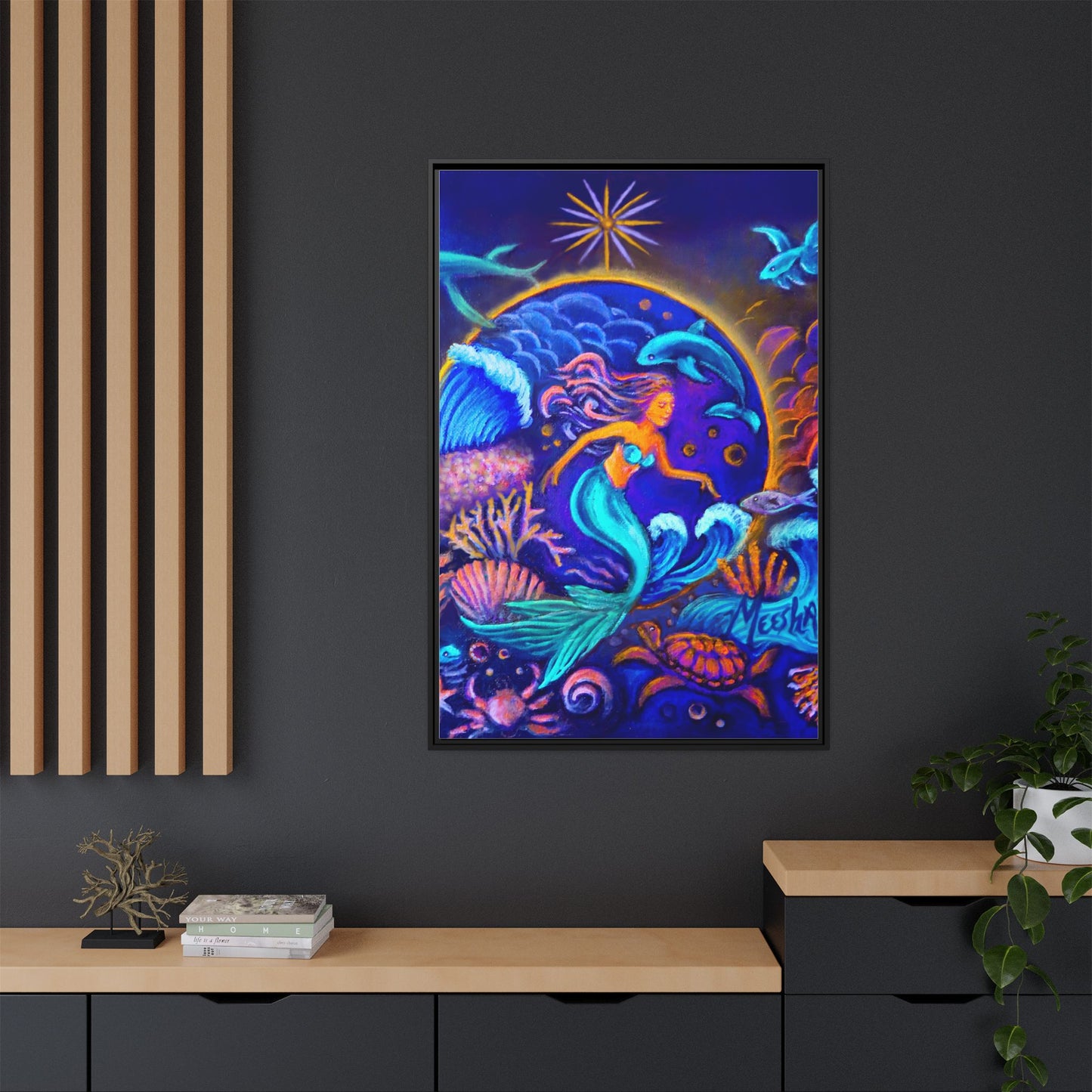 Celestrial Extraterrestrial Framed Canvas Print