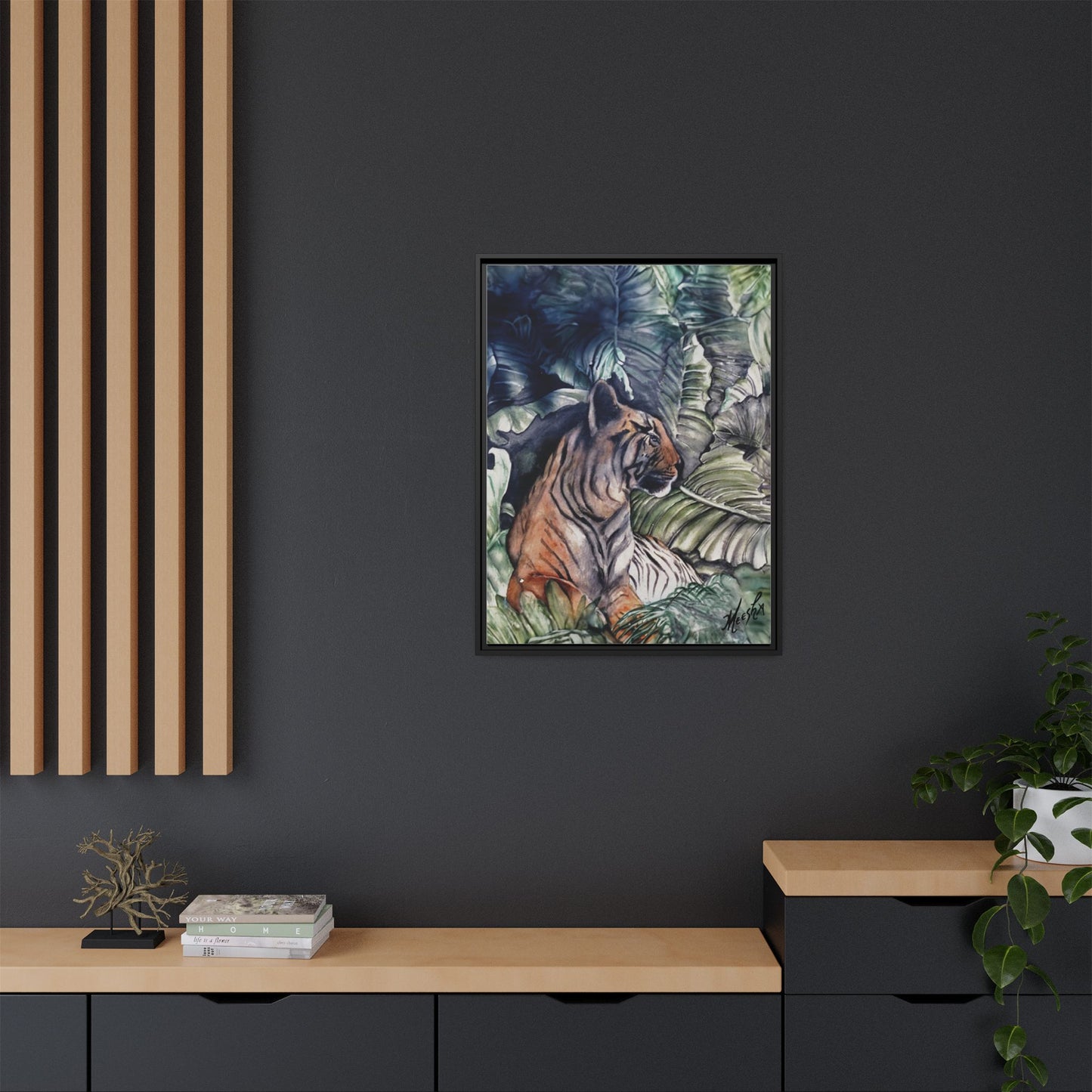 Watchful Warrior Framed Canvas Print