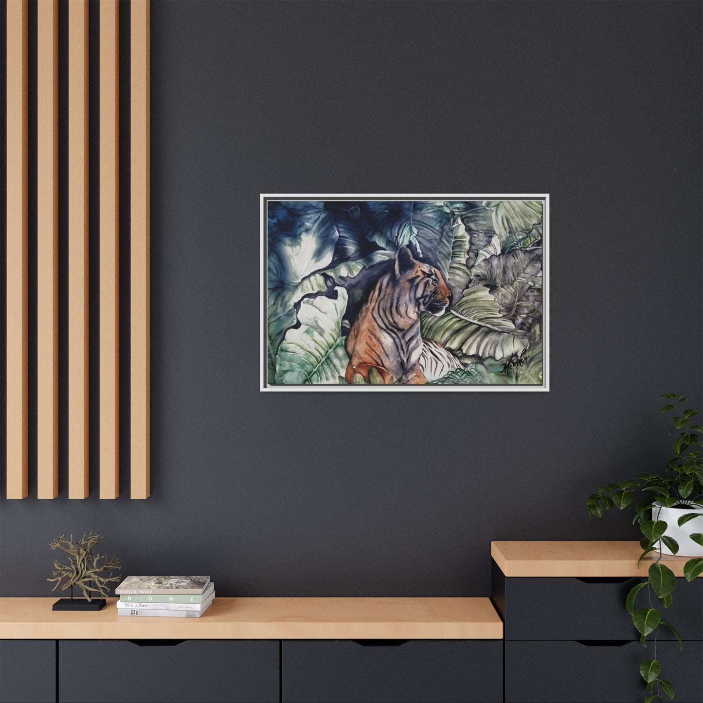 Watchful Warrior Framed Canvas Print