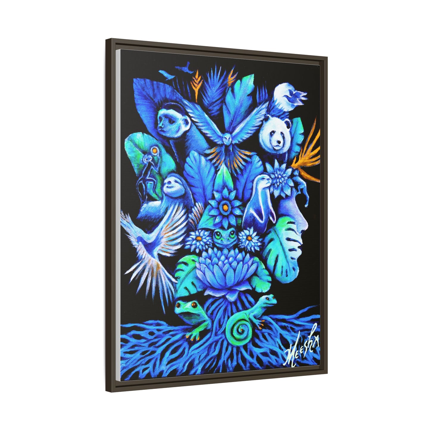 Out of The Blue Framed Canvas Print