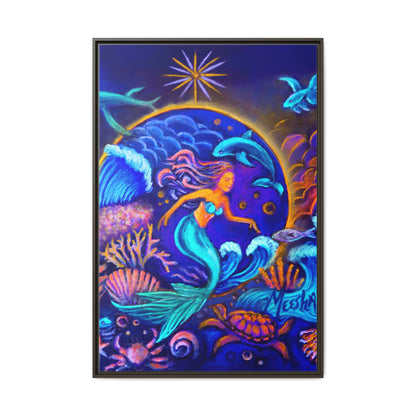Celestrial Extraterrestrial Framed Canvas Print