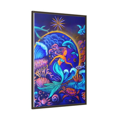 Celestrial Extraterrestrial Framed Canvas Print