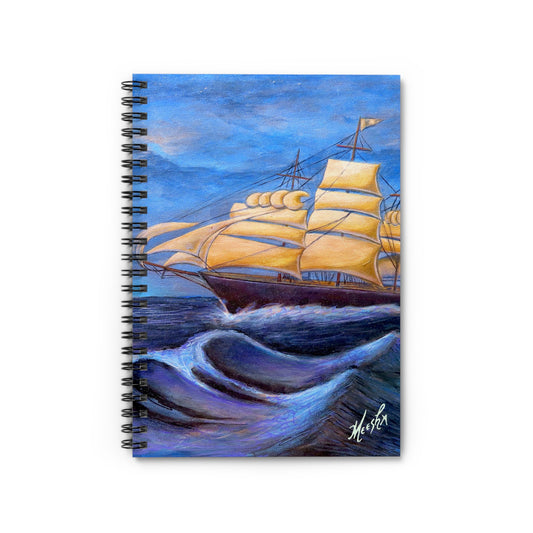 Whimsical Wavehopper Spiral Notebook - Ruled Line