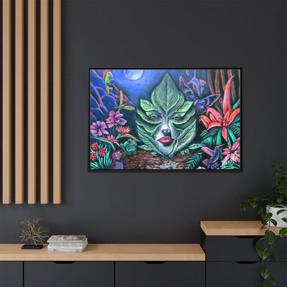 Moonlight Mischief Framed Canvas Print