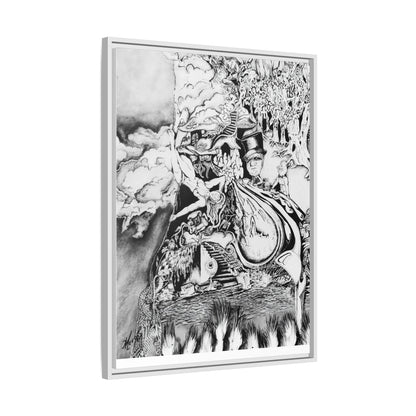 Alice In Blunderland Framed Canvas Print