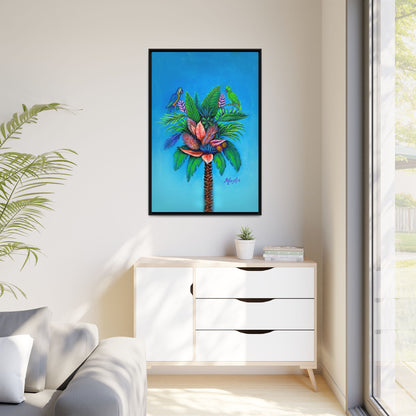 Palm Tree of Life Framed Canvas Print
