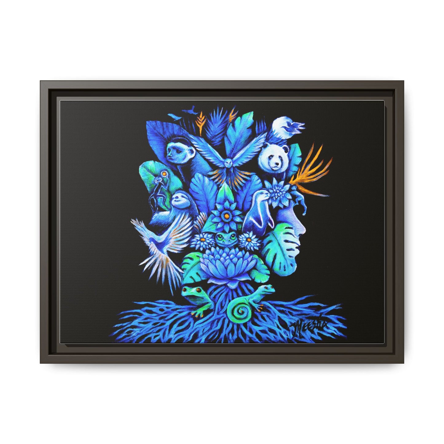 Out of The Blue Framed Canvas Print