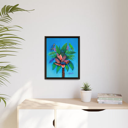 Palm Tree of Life Framed Canvas Print