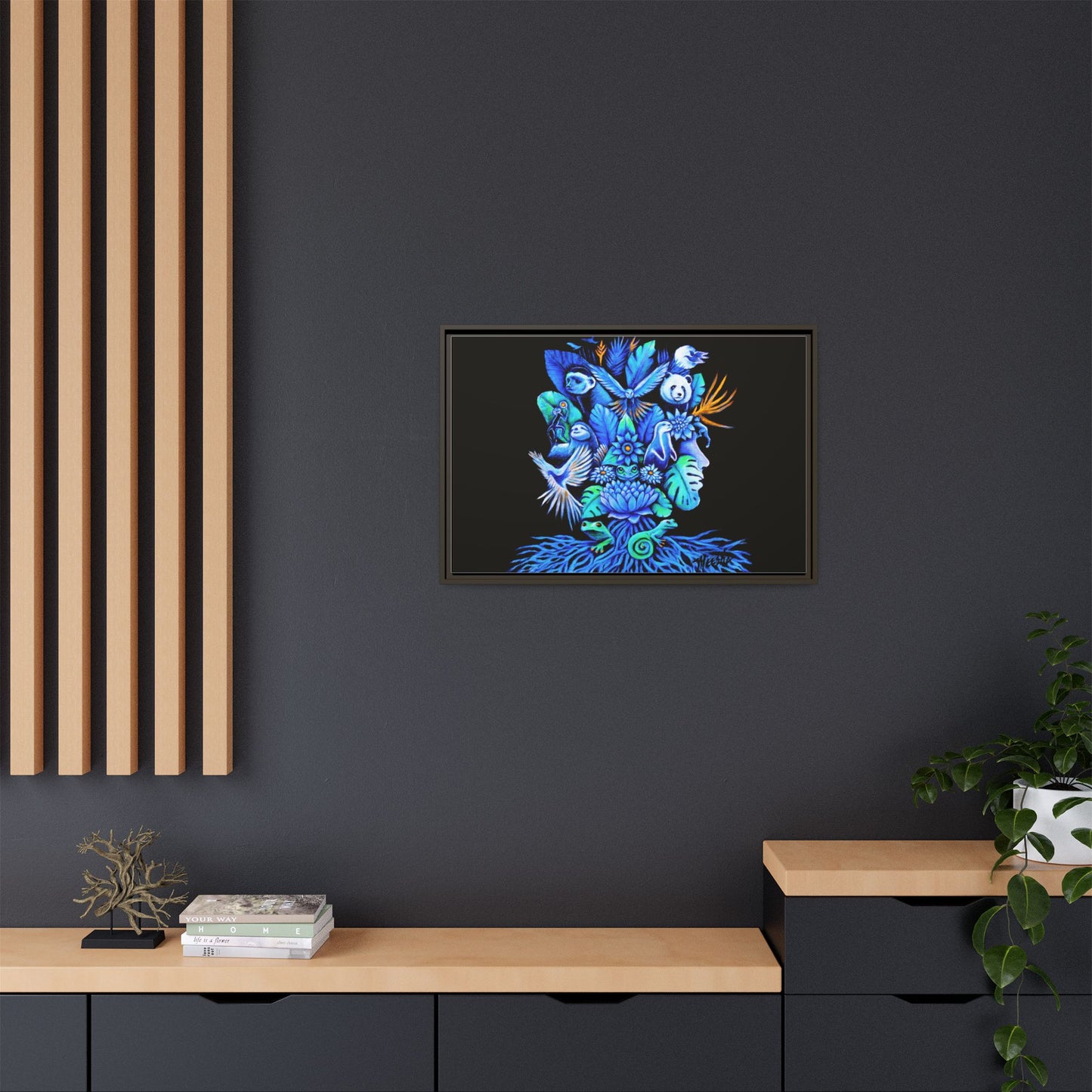 Out of The Blue Framed Canvas Print