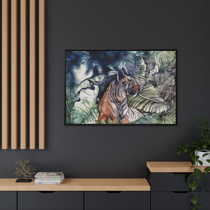 Watchful Warrior Framed Canvas Print
