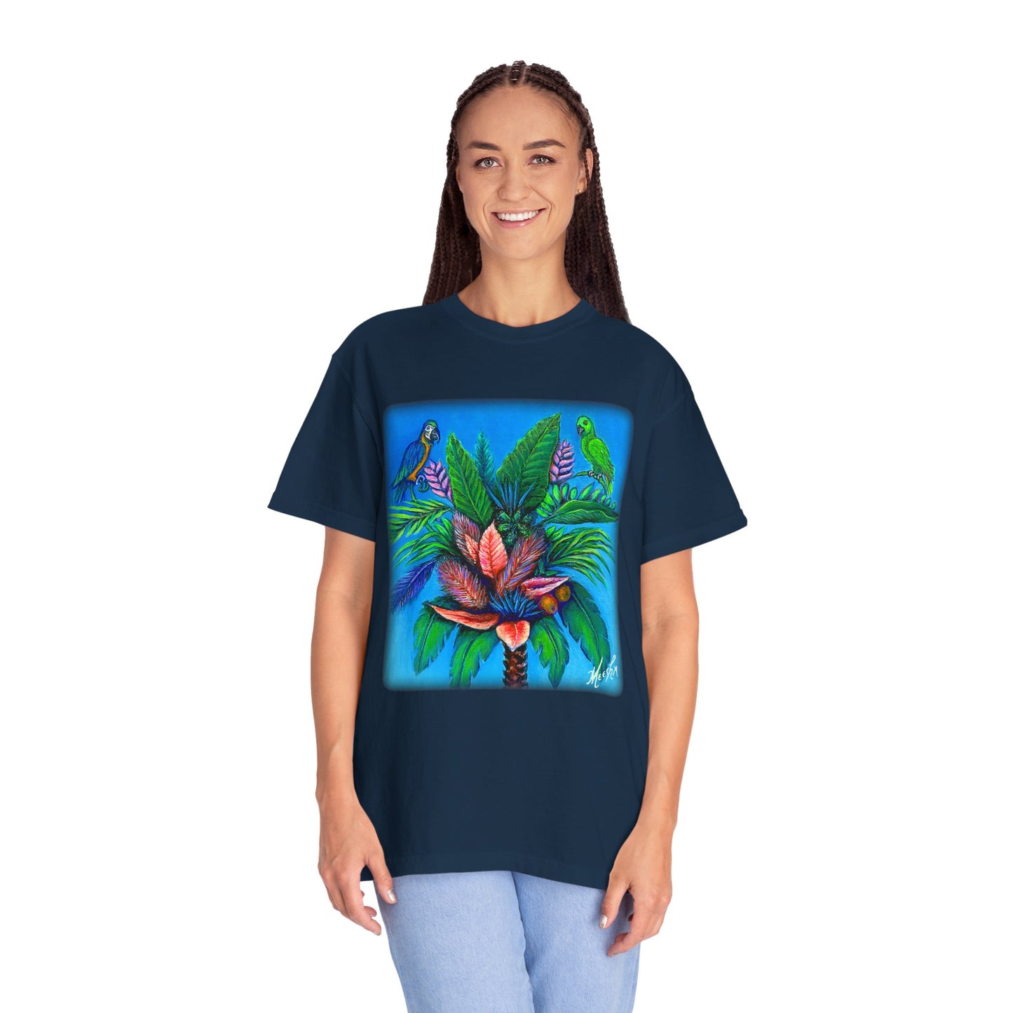 Palm Tree of Life Unisex Garment-Dyed T-shirt